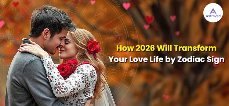 Zodiac wheel representing love life predictions 2026