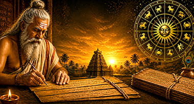 Ancient Nadi palm leaves holding your life's secrets - Ready to be unlocked.